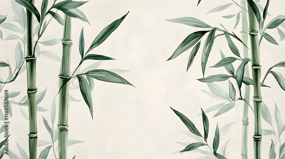 Fototapeta premium Serene Bamboo Forest Landscape