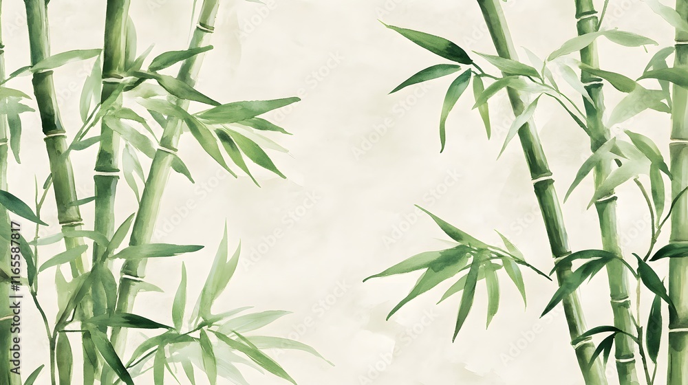 Naklejka premium Serene Bamboo Forest Landscape