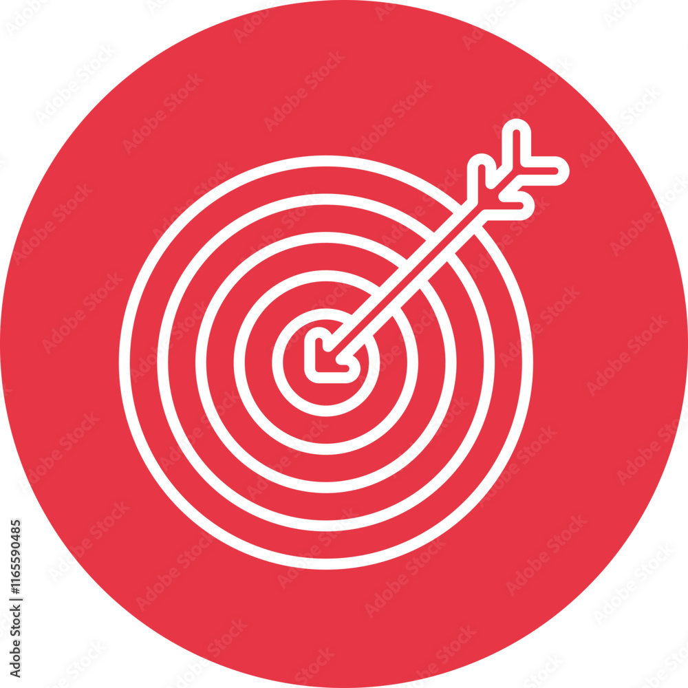 Target Goals line circle icon