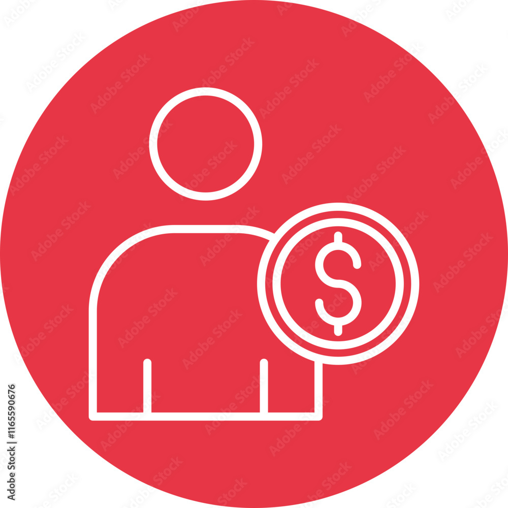 Investor Pitch line circle icon Investor Pitch line circle icon