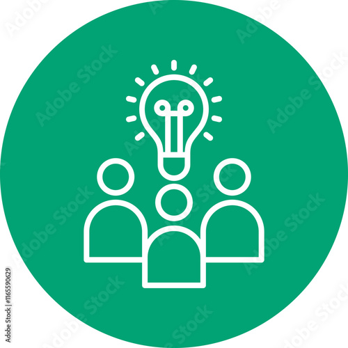 Entrepreneurship line circle icon