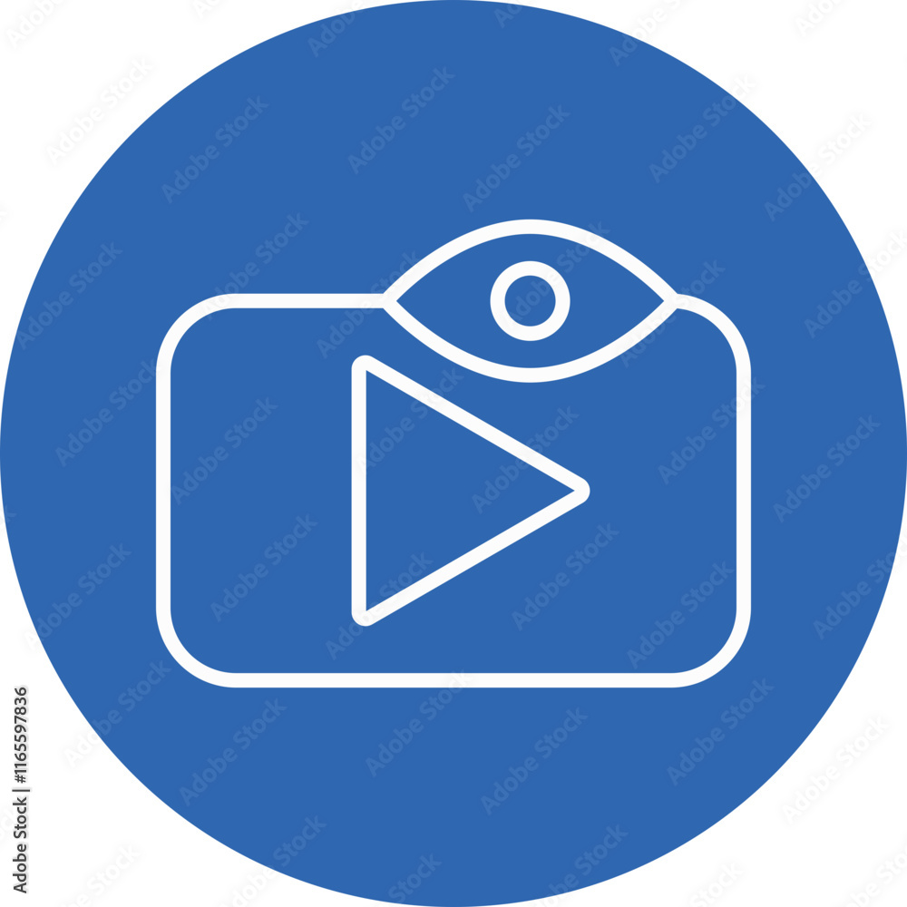 Viewer Engagement line circle icon Viewer Engagement line circle icon