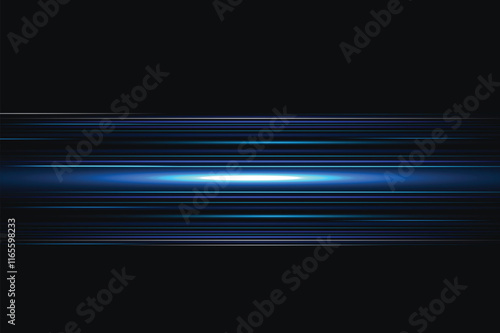 Lens flare blue lines blue speed effect