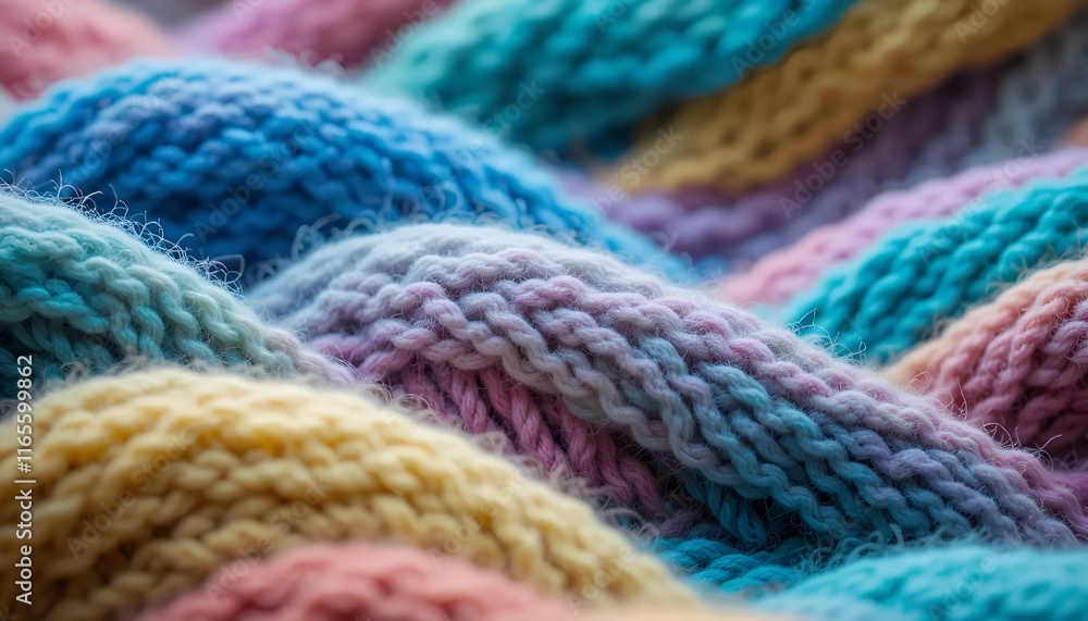 multicolored waves of knitted fabric multicolored waves of knitted fabric