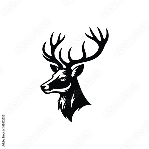 Wallpaper Mural deer head silhouette Torontodigital.ca