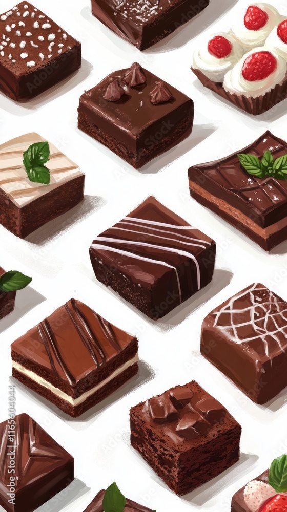 26. collection of brownies, high detail, isolated on a white background, --ar 9:16 --v 6.1 Job ID: 10f5d1fb-2a80-4f47-b193-35a4209d171c 26. collection of brownies, high detail, isolated on a white background, --ar 9:16 --v 6.1 Job ID: 10f5d1fb-2a80-4f47-b193-35a4209d171c
