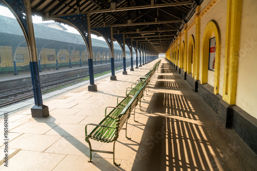 Deserted railway station in Columbo, Sri Lanka photo