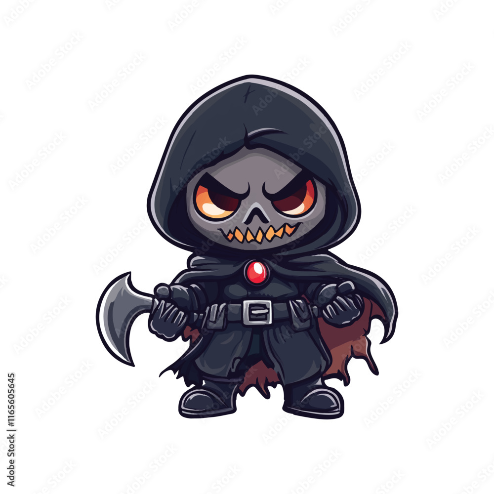 cute grim reaper vector design cute grim reaper vector design