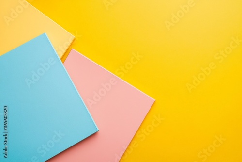 Vibrant Geometric Abstract Background with Flat Colorful Shapes and Gradient Effects for Commercial Photo Use