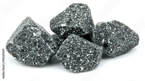 Meteorites Isolated on White Background: Space Exploration, Rare Minerals, Scientific Research, Cosmic Discoveries