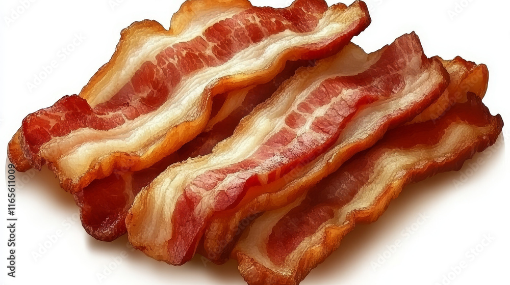Bacon sketch of pork meat. Stripes of streaky pork belly bacon for sandwiches, breakfast and barbeque dishes. Butcher shop and meat store label, food packaging design Bacon sketch of pork meat. Stripes of streaky pork belly bacon for sandwiches, breakfast and barbeque dishes. Butcher shop and meat store label, food packaging design