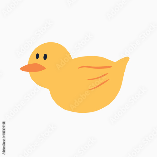 a animals yellow duck cute design element vector