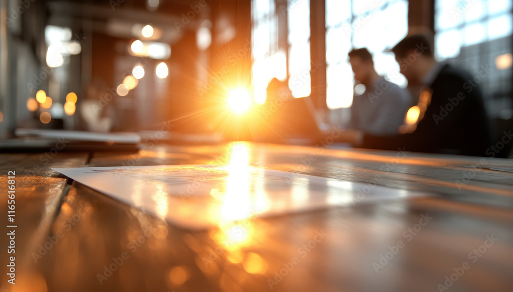 warm sunset illuminates collaborative workspace, enhancing creativity and focus warm sunset illuminates collaborative workspace, enhancing creativity and focus