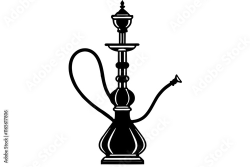 Hookah isolated vector silhouette illustration