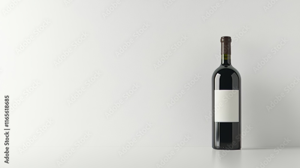 Wine Isolated on White Background: Beverage, Fine Dining, Wine Culture, Minimalist Design Wine Isolated on White Background: Beverage, Fine Dining, Wine Culture, Minimalist Design