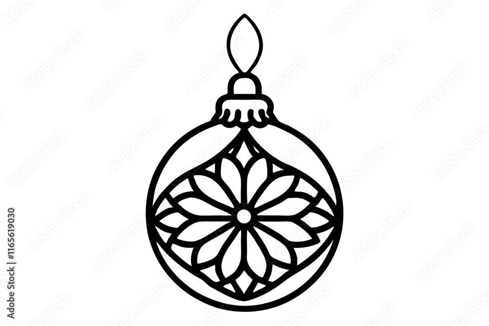 Fototapeta premium Christmas ornament earring isolated