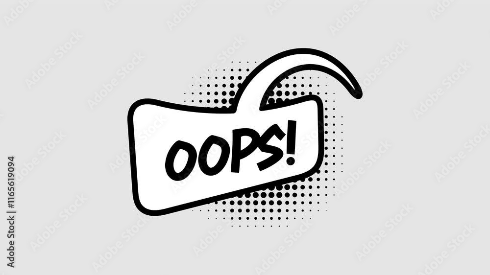 Comic speech bubbles with halftone shadows in pop art style graphic animation. Alpha channel. Transparent background motion design. 4K resolution Comic speech bubbles with halftone shadows in pop art style graphic animation. Alpha channel. Transparent background motion design. 4K resolution