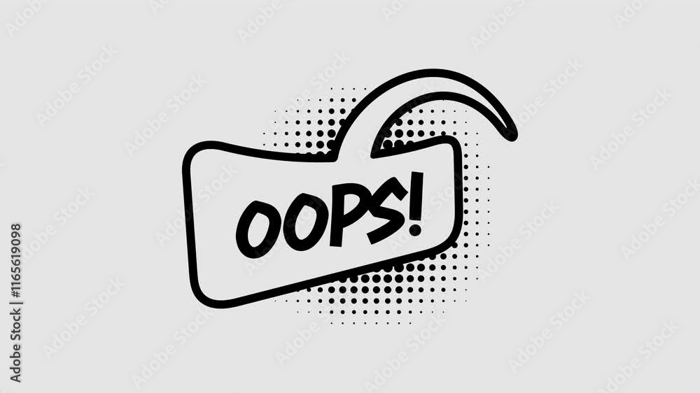 Comic speech bubbles with halftone shadows in pop art style graphic animation. Alpha channel. Transparent background motion design. 4K resolution Comic speech bubbles with halftone shadows in pop art style graphic animation. Alpha channel. Transparent background motion design. 4K resolution
