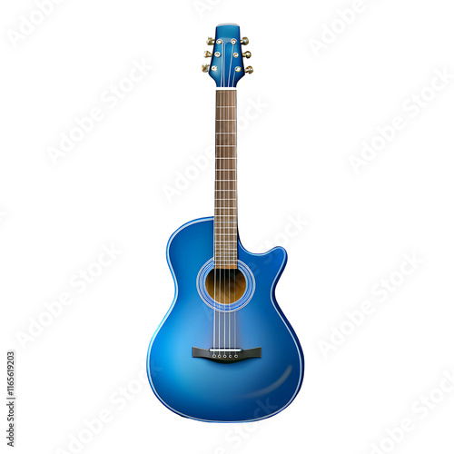 Blue guitar isolated on transparent music photography England PNG file download