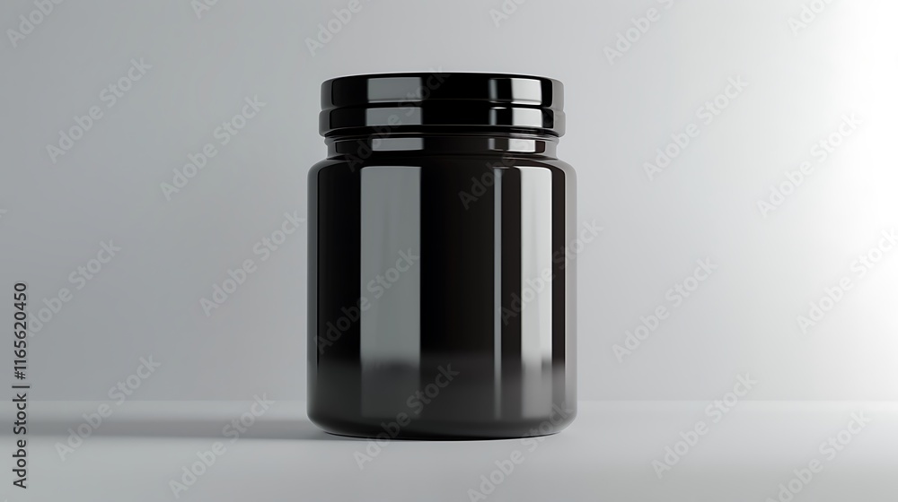 A classic clear glass jar on the beautifull empty background . A classic clear glass jar on the beautifull empty background .