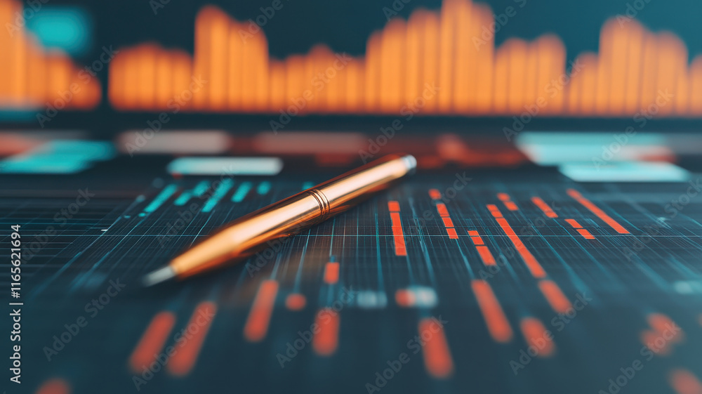 Dynamic tax planning tools with graphs and pen on digital interface Dynamic tax planning tools with graphs and pen on digital interface