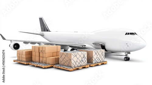 Delivery by airplane line icon, shipping and logistics or cargo supply chain, vector pictogram. Air delivery, commercial freight shipment and logistics, avia or airplane delivery service outline icon
