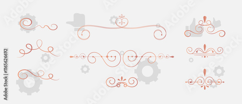 border frame floral decoration design illustration vector divider flourish ornament ornate vintage flower element swirl text wedding decorative doodle invitation