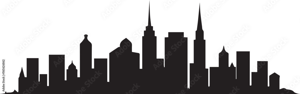 Obraz premium silhouettes of Us City