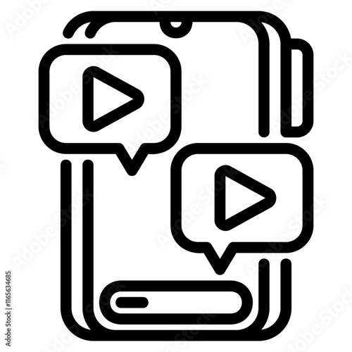 Mobile video chat icon