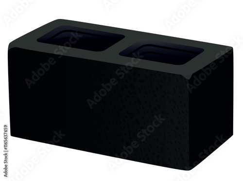 Cement  block brick. vector illustration