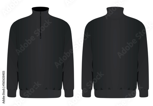 Black  man zip top t shirt. vector illustration