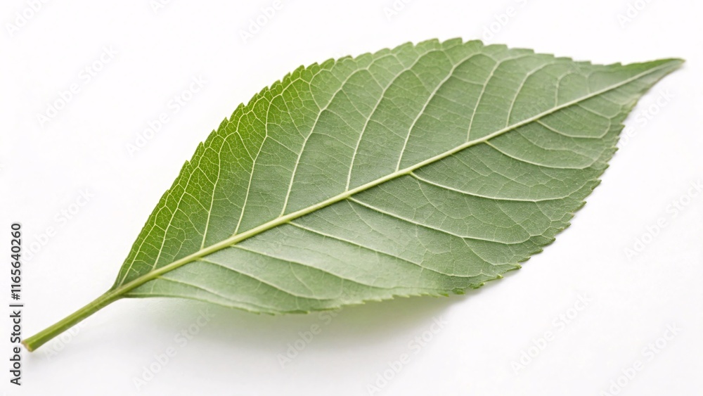 Obraz premium Ash leaf, compound and light green on white background
