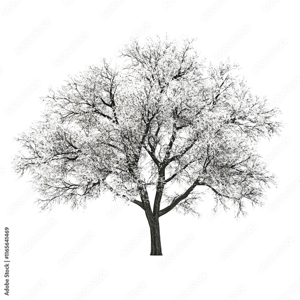 Beautiful deciduous tree, Clipart Style, isolated on transparent background Beautiful deciduous tree, Clipart Style, isolated on transparent background