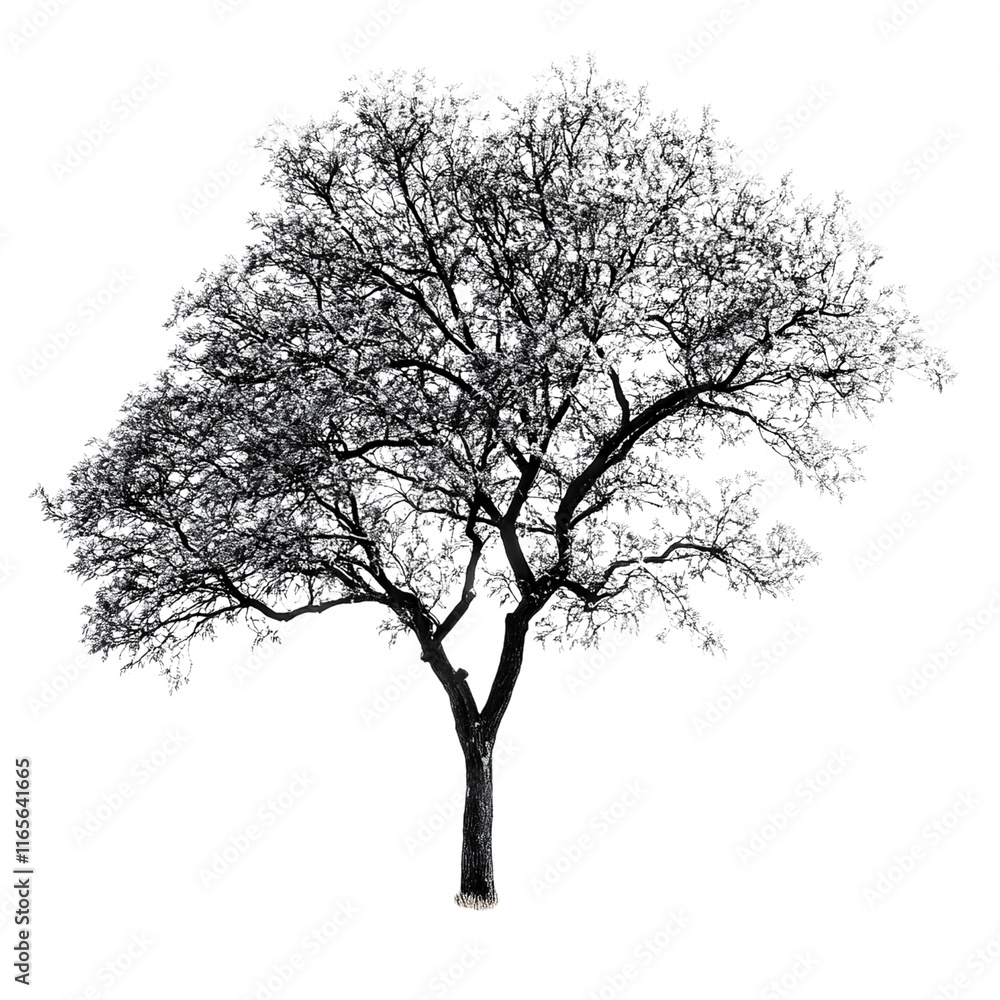 Beautiful deciduous tree, Clipart Style, isolated on transparent background Beautiful deciduous tree, Clipart Style, isolated on transparent background