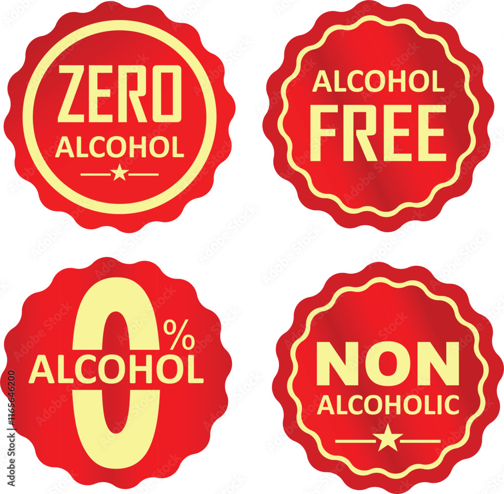Non alcoholic sticker, non alcoholic labels Non alcoholic sticker, non alcoholic labels