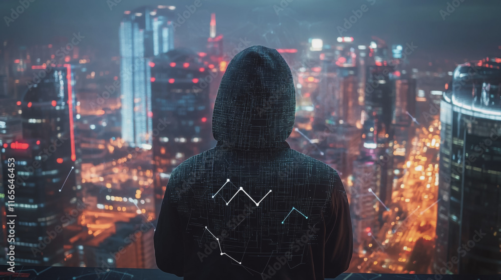 Hacker are planning to hack and attack networks and cyber security systems. Smart Innovation city with connection future wireless digital city and social media networking over the cityscape. Hacker are planning to hack and attack networks and cyber security systems. Smart Innovation city with connection future wireless digital city and social media networking over the cityscape.
