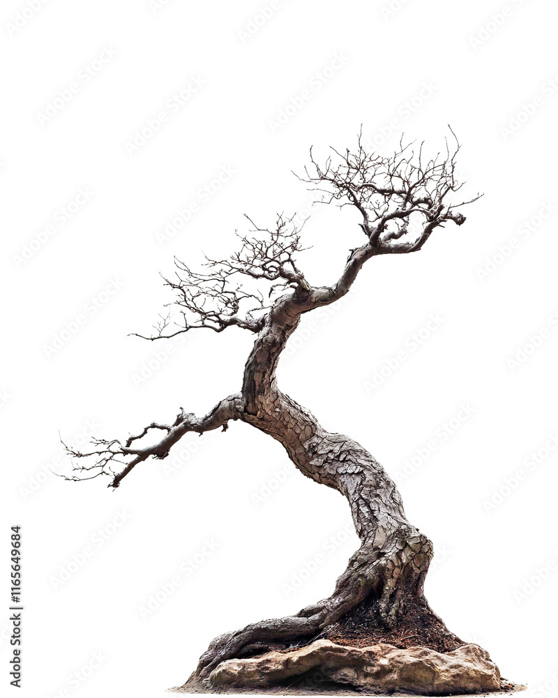 bonsai tree with twisted branches, Clipart Style, isolated on transparent background bonsai tree with twisted branches, Clipart Style, isolated on transparent background