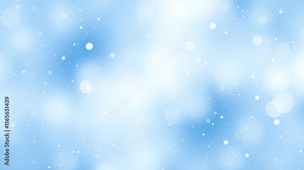 A tranquil winter setting features a soft blue backdrop with gentle snowflakes drifting down, embodying the peacefulness of a cold day in the countryside A tranquil winter setting features a soft blue backdrop with gentle snowflakes drifting down, embodying the peacefulness of a cold day in the countryside