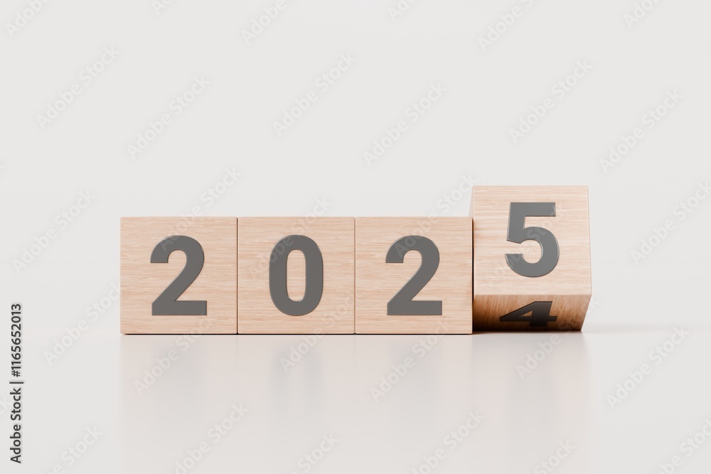 3d Wooden box cube with text 2025 icon. Transitioning from 2024 to 2025 with wooden blocks concept. New business goal strategy. Wooden Cube word 2025 isolated on transparent background. PNG 3d render. 3d Wooden box cube with text 2025 icon. Transitioning from 2024 to 2025 with wooden blocks concept. New business goal strategy. Wooden Cube word 2025 isolated on transparent background. PNG 3d render.
