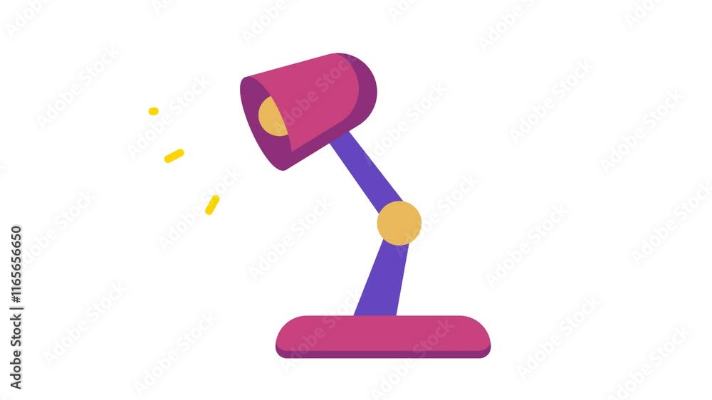 Colorful Desk Lamp Illustration with Adjustable Arm and Unique Design Colorful Desk Lamp Illustration with Adjustable Arm and Unique Design