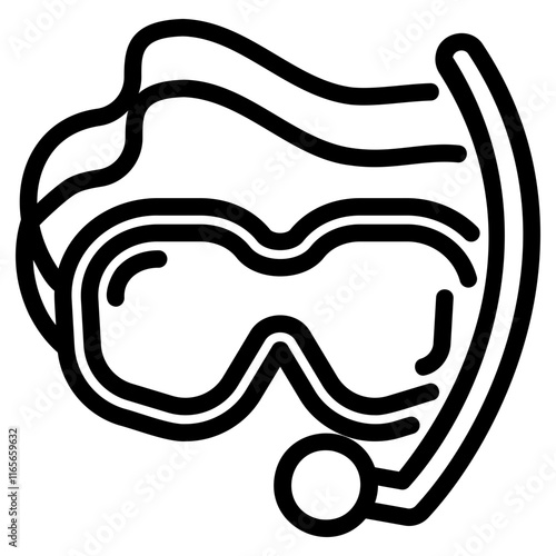 Diving snorkel icon