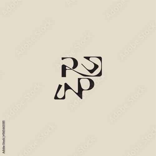elegant initial logo bold style and luxury concept PP curved typography monogram letter