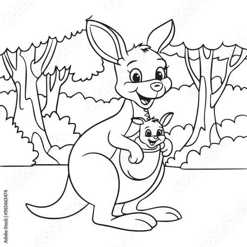 australian kangaroo illustration photo