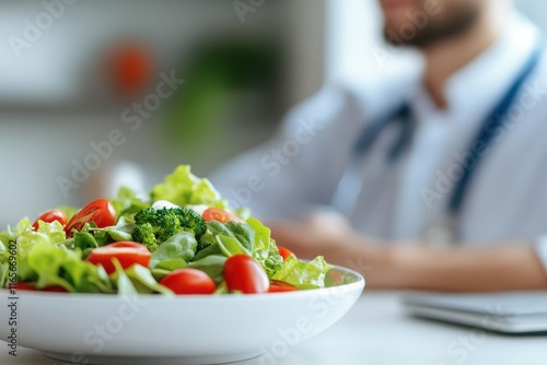 Mindful Eating Strategies in a Bright Office Environment photo