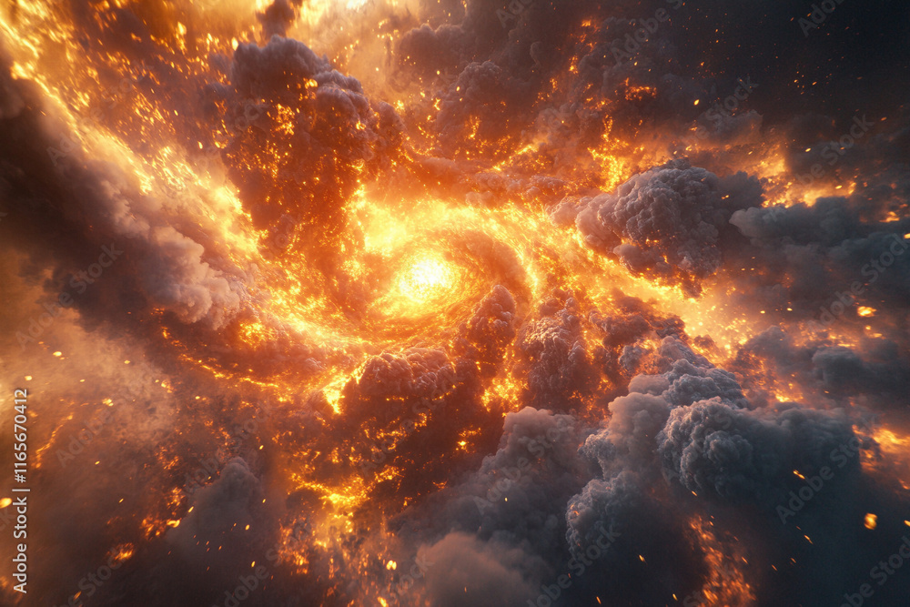 Obraz premium explosion in space