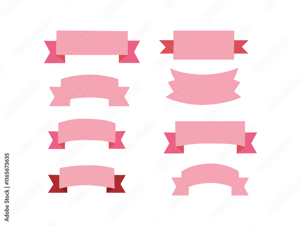 set of ribbons colourfull vector . set of ribbons colourfull vector .