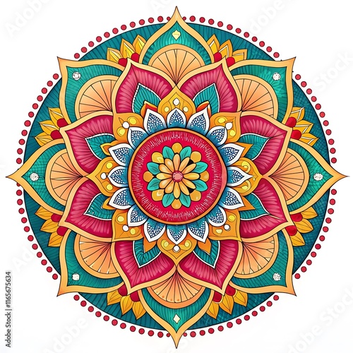 Digital art style mandala symbol
