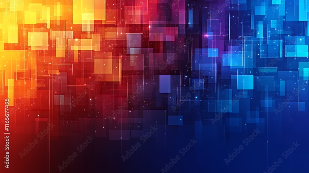 Abstract Colorful Geometric Square Pattern Background Abstract Colorful Geometric Square Pattern Background