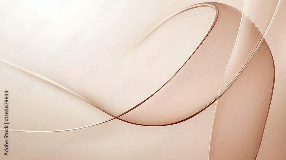 Fototapeta premium Abstract Beige and Brown Swirling Lines Design