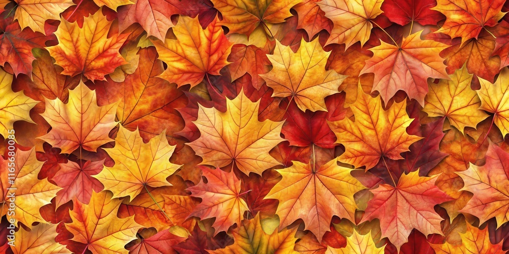 A Multitude of Autumn Leaves in Vibrant Hues of Red, Orange, and Yellow, Creating a Warm and Inviting Backdrop for Seasonal Designs A Multitude of Autumn Leaves in Vibrant Hues of Red, Orange, and Yellow, Creating a Warm and Inviting Backdrop for Seasonal Designs